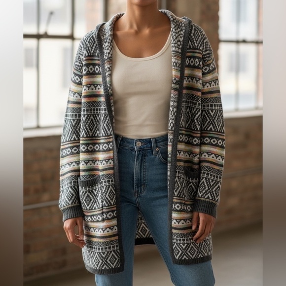 Monteau Sweaters - Monteau Multicolor Patterned Sweater